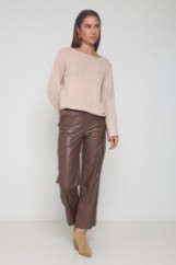 Picture of Faux leather cargo pants