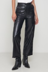 Picture of Faux leather cargo pants