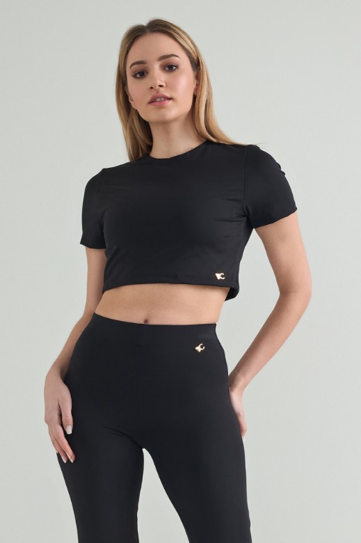 Picture of Crop top in elastic fabric