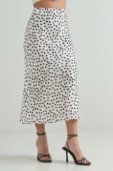 Picture of Printed satin midi skirt