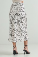 Picture of Printed satin midi skirt