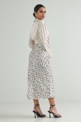 Picture of Printed satin midi skirt