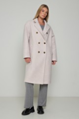 Picture of Oversized criss-cross coat with double buttons