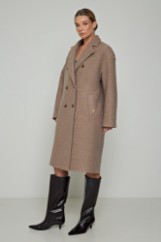 Picture of Oversized criss-cross coat with double buttons