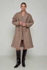 Picture of Oversized criss-cross coat with double buttons