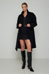 Picture of Oversized criss-cross coat with double buttons