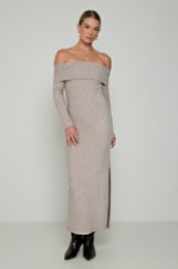 Picture of Off-Shoulder knitted dress