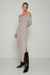 Picture of Off-Shoulder knitted dress