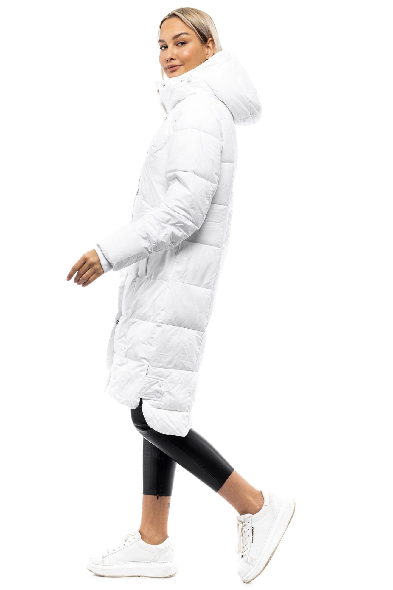 Picture of B' women's long jacket with built-in hood