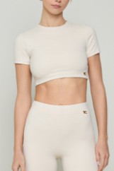 Picture of Crop top in elastic fabric