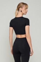 Picture of Crop top in elastic fabric