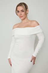 Picture of Off-Shoulder knitted dress