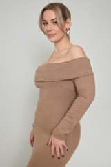 Εικόνα της Φόρεμα πλεκτό Off-Shoulder