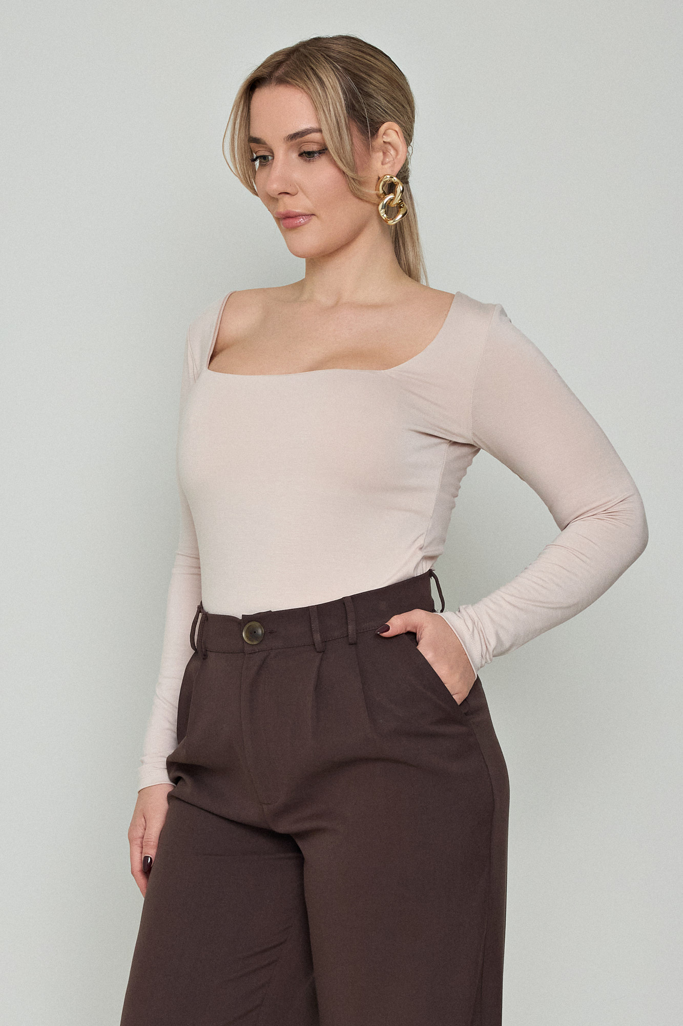 Picture of Bamboo blouse with square neckline