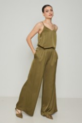 Picture of Wide leg satin trousers