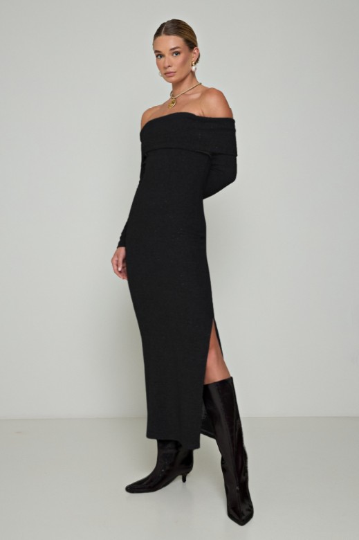 Picture of Off-Shoulder knitted dress