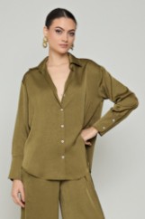 Picture of Loose basic satin shirt